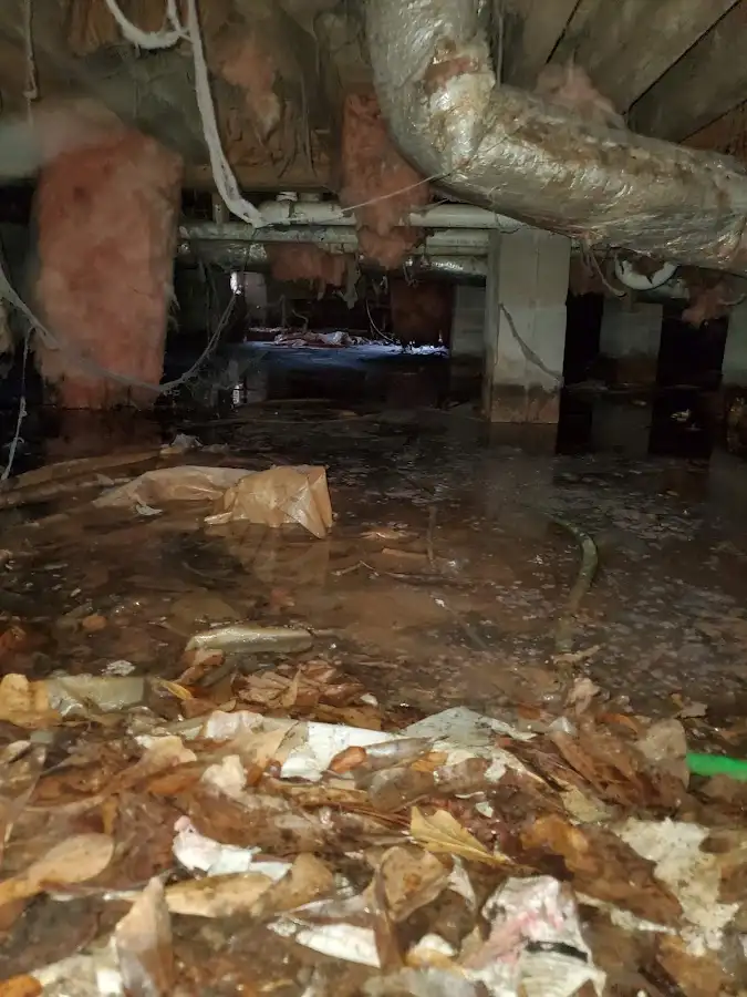 Crawl space flood assessment for Commercial Water Damage Restoration in Greenwood